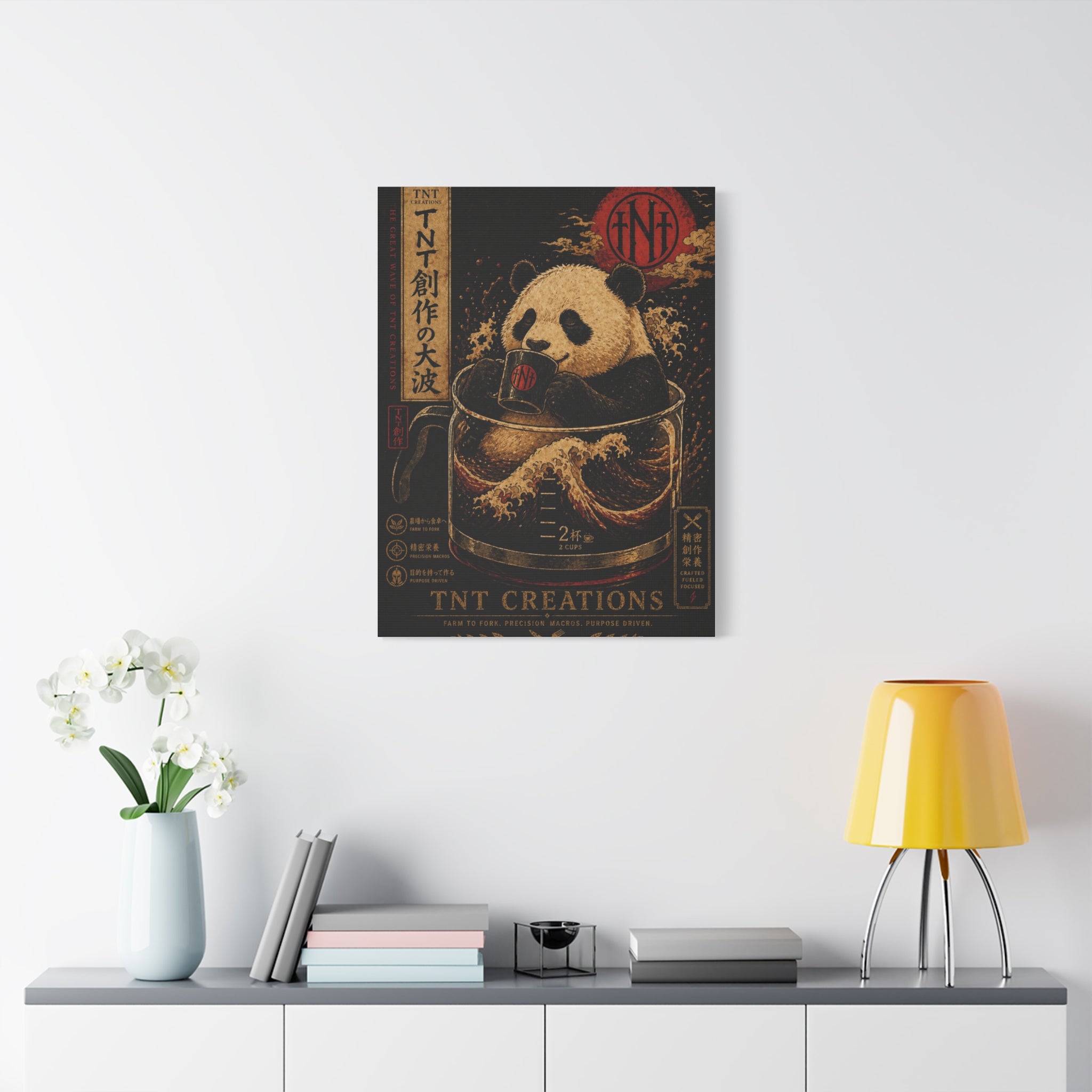 Panda Tea Canvas
