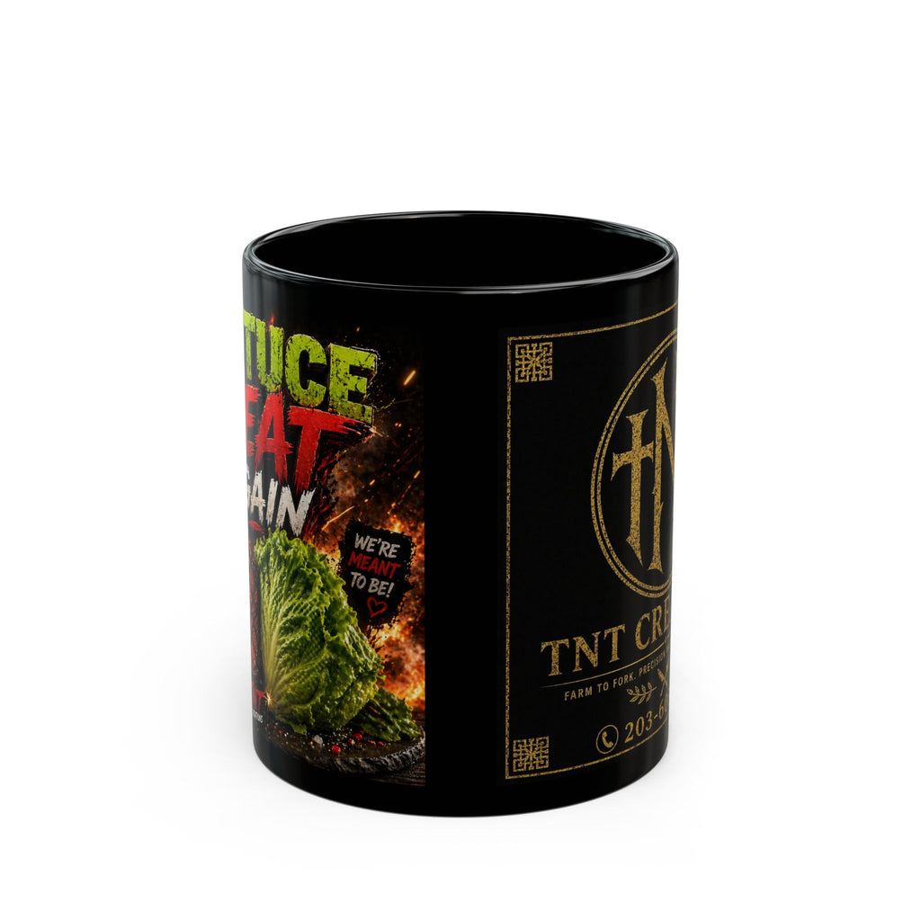 TNT Creations Black Mug — Spicy Sauce & Brand Logo 11oz/15oz