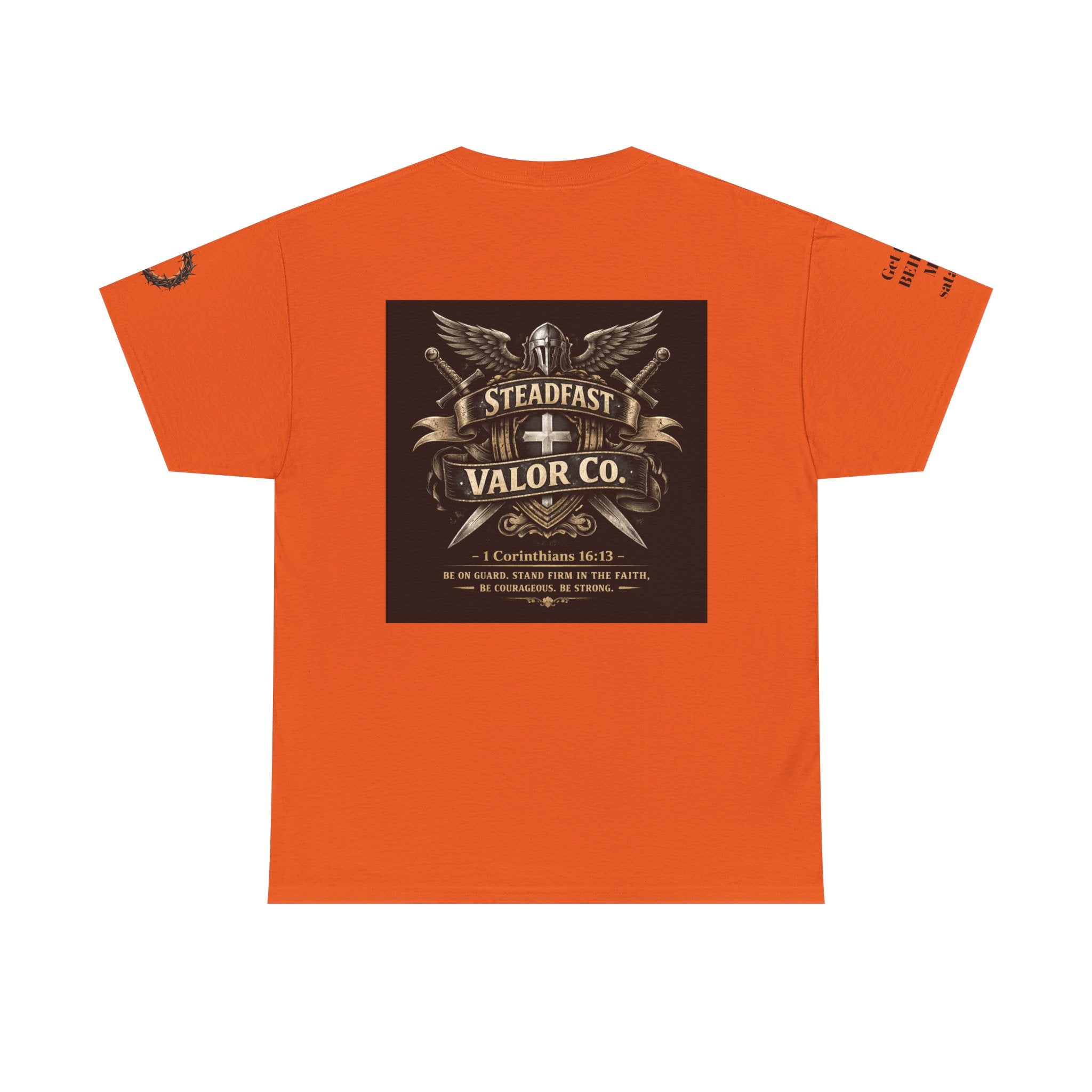 Deus Vult Sword T‑Shirt — Crusader Vintage Shield Design