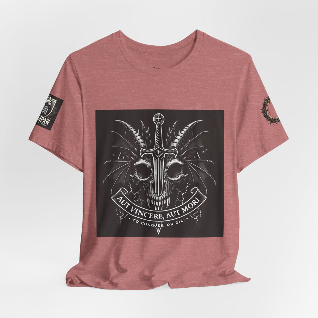 Defying Darkness Tee — "Aut Vincere, Aut Mori" Graphic T-Shirt
