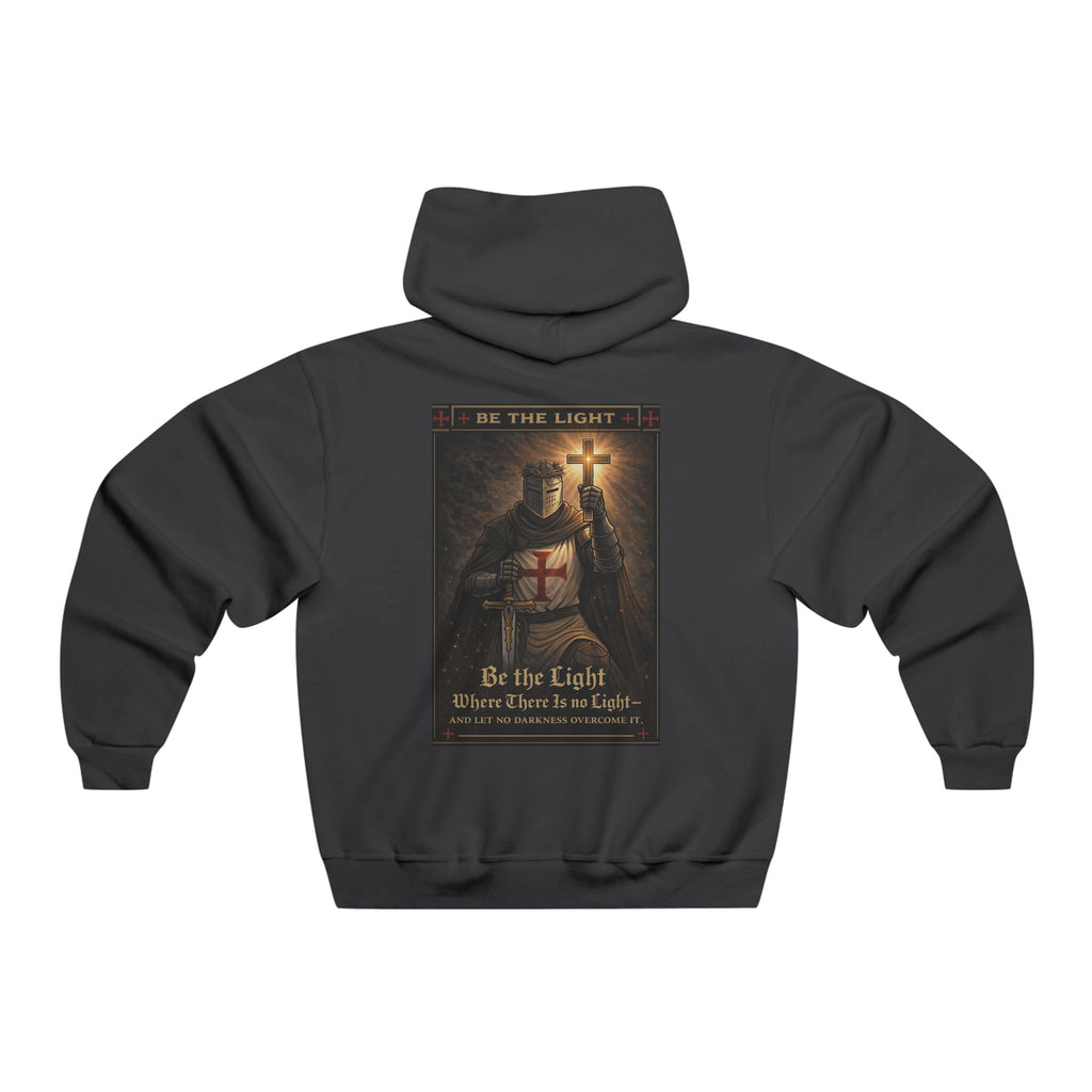 Christian Knight Hoodie — "Be the Light" Inspirational Templar Sweatshirt
