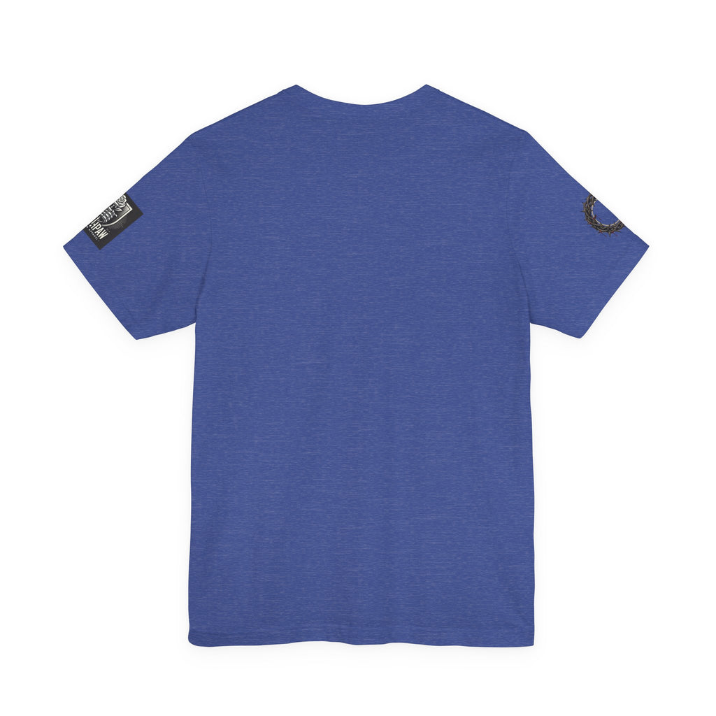Do Not Fear the Darkness Graphic Tee — 'James IV:VII' Hooded Figure Shirt