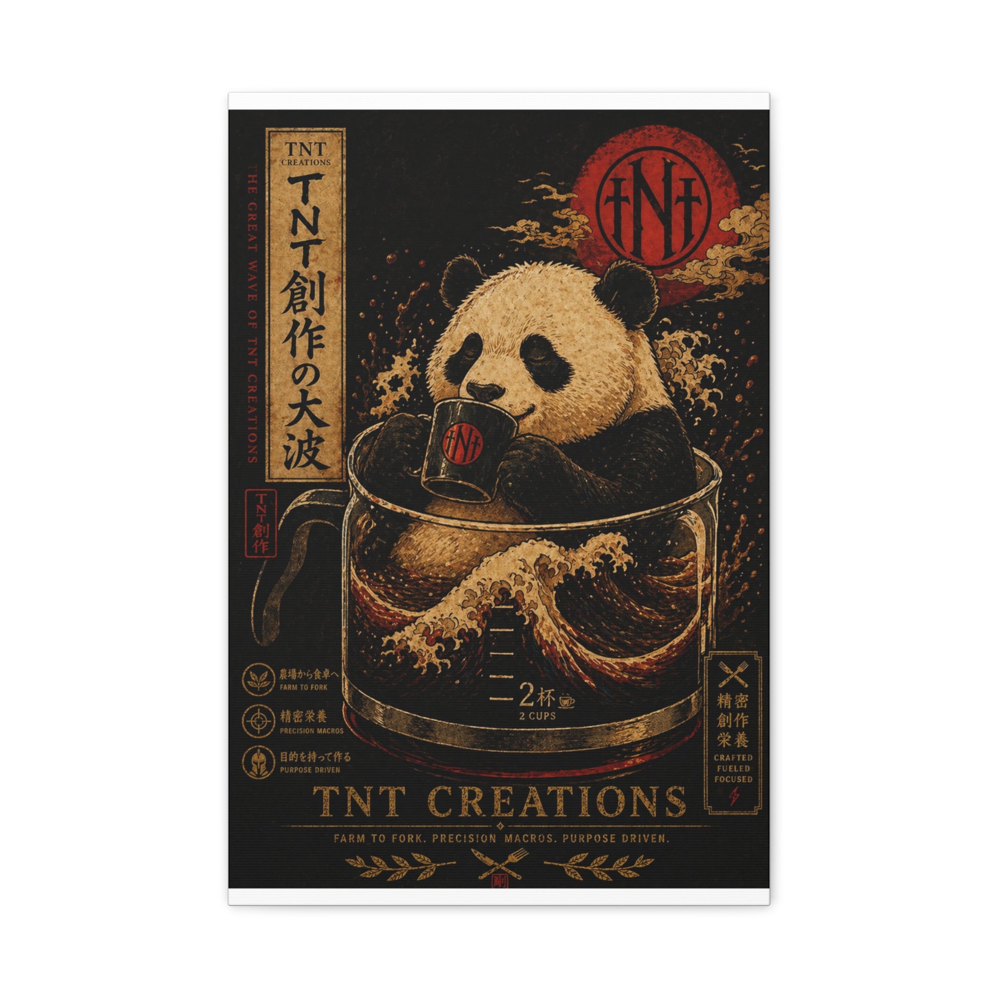 Panda Tea Canvas