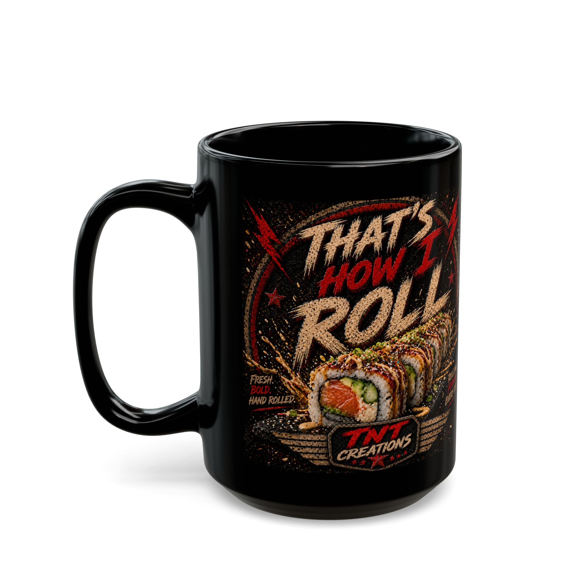 TNT Creations Black Logo Mug — 11oz/15oz Coffee Cup
