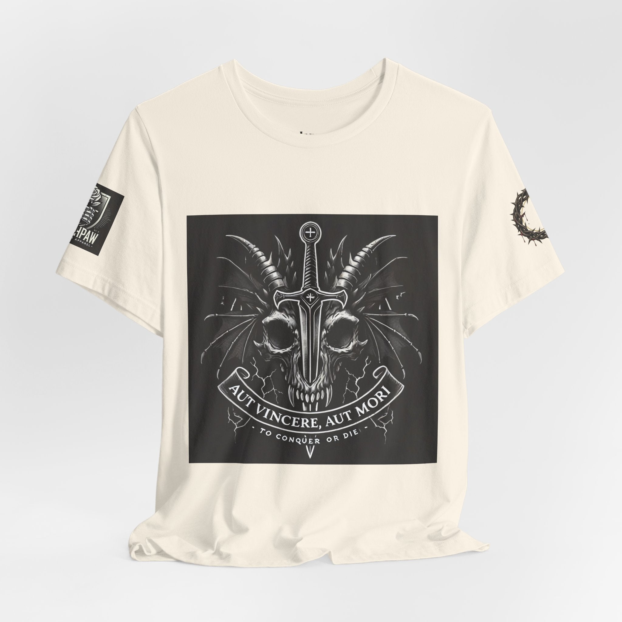 Defying Darkness Tee — "Aut Vincere, Aut Mori" Graphic T-Shirt