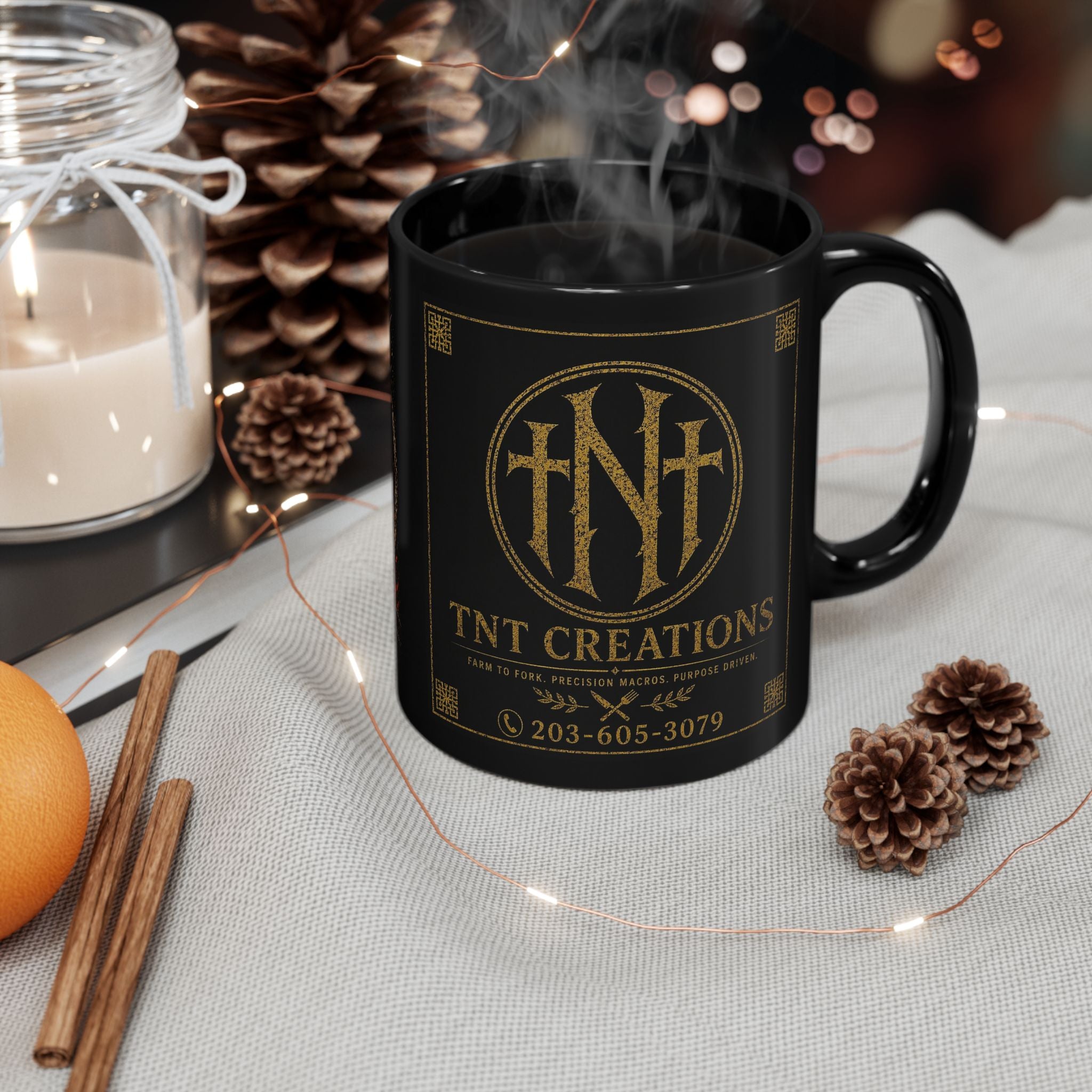 Black Logo Mug — TNT Creations 11oz/15oz