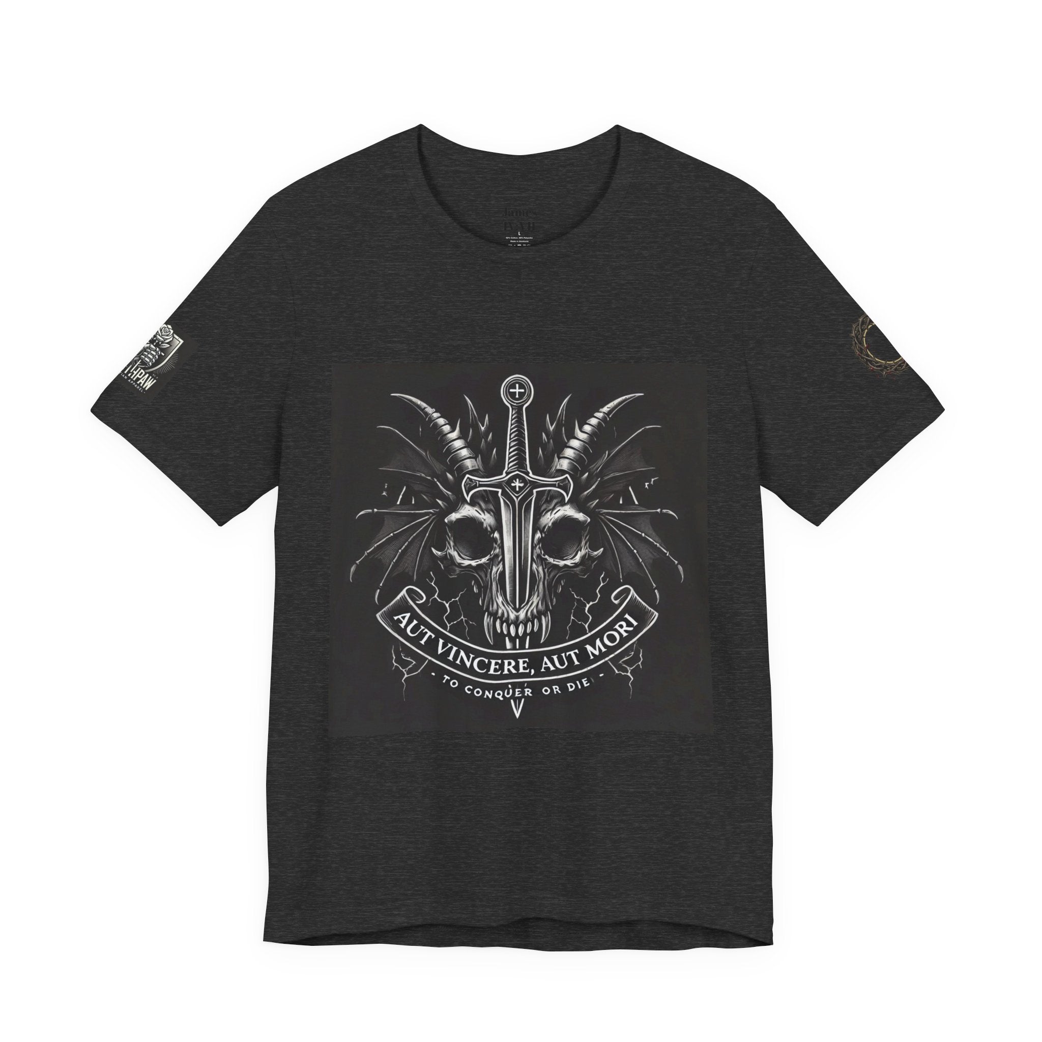 Defying Darkness Tee — "Aut Vincere, Aut Mori" Graphic T-Shirt