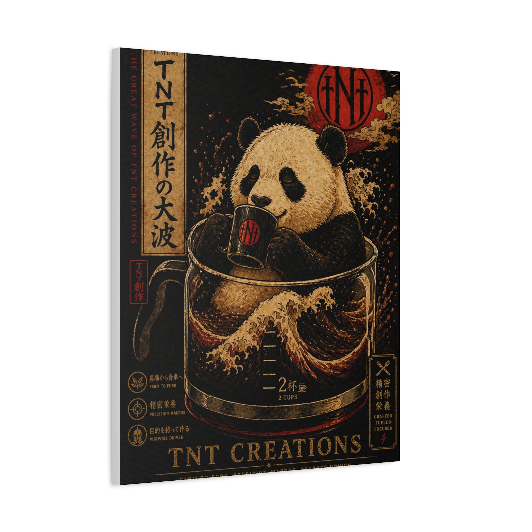 Panda Tea Canvas