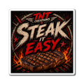Steak It Easy Grill Magnet — BBQ Steakhouse Refrigerator Magnet