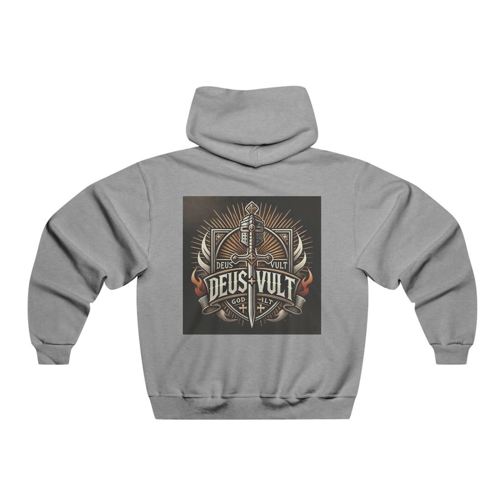 Hooded Sweatshirt — Retro Graphic Hoodie (Deus Vult / Southpaw)