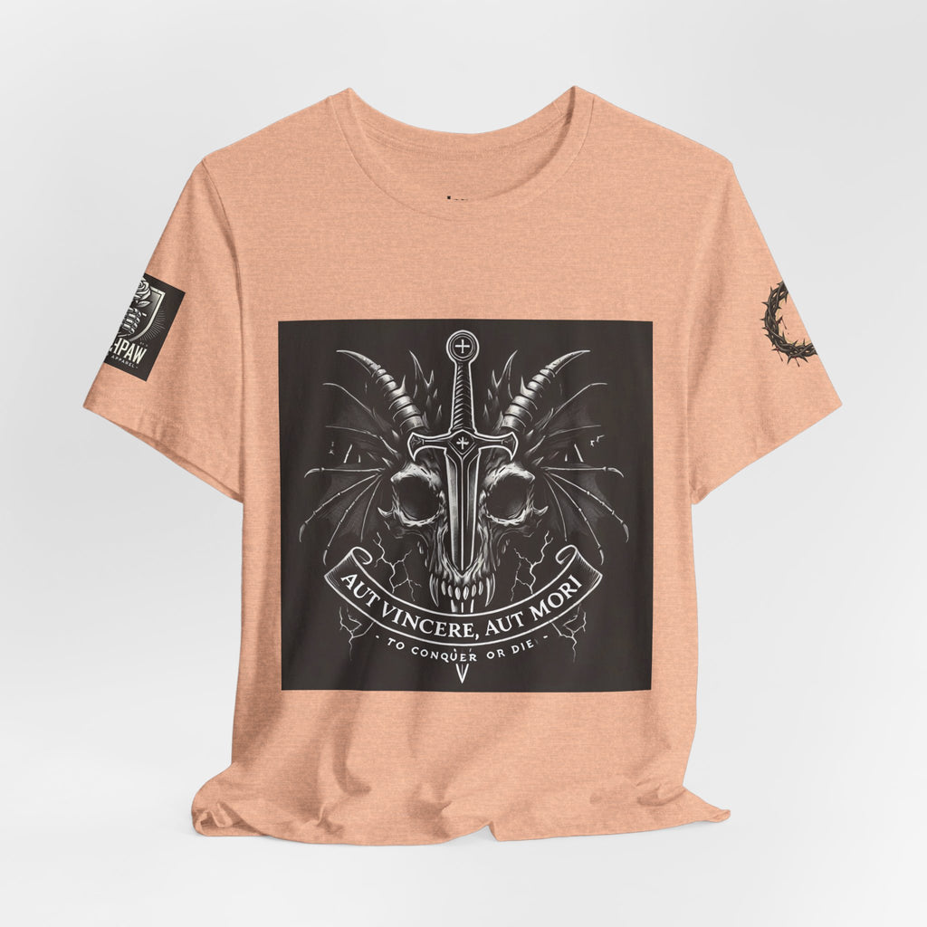 Defying Darkness Tee — "Aut Vincere, Aut Mori" Graphic T-Shirt