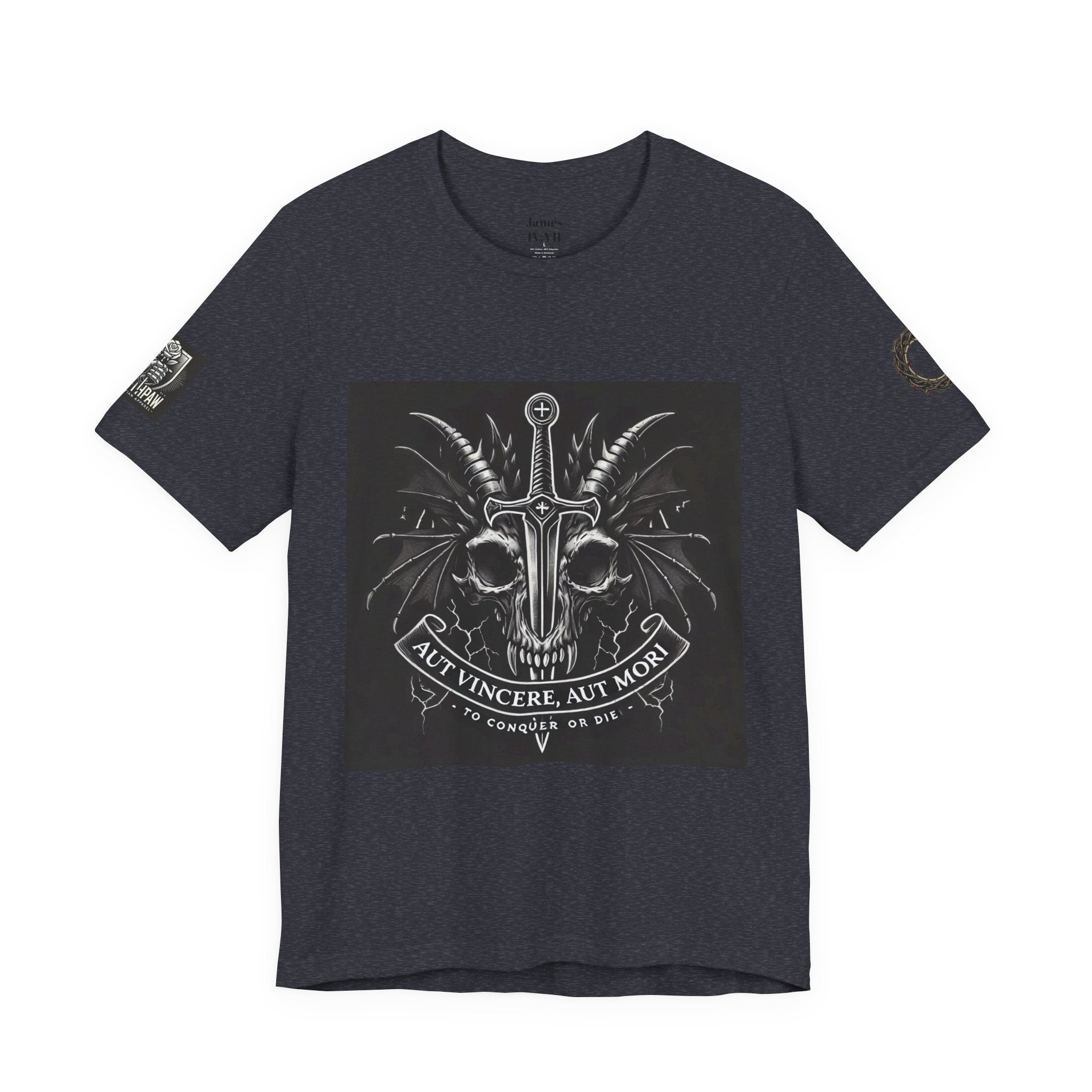 Defying Darkness Tee — "Aut Vincere, Aut Mori" Graphic T-Shirt
