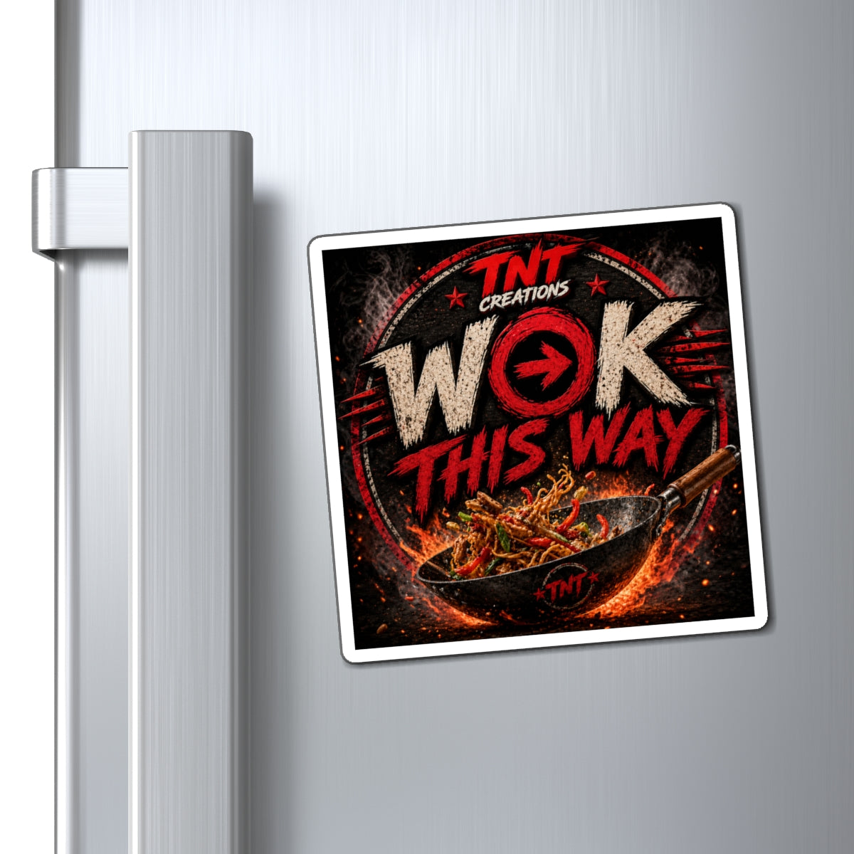 Wok This Way Magnet — Spicy Stir-Fry Kitchen Décor Magnet