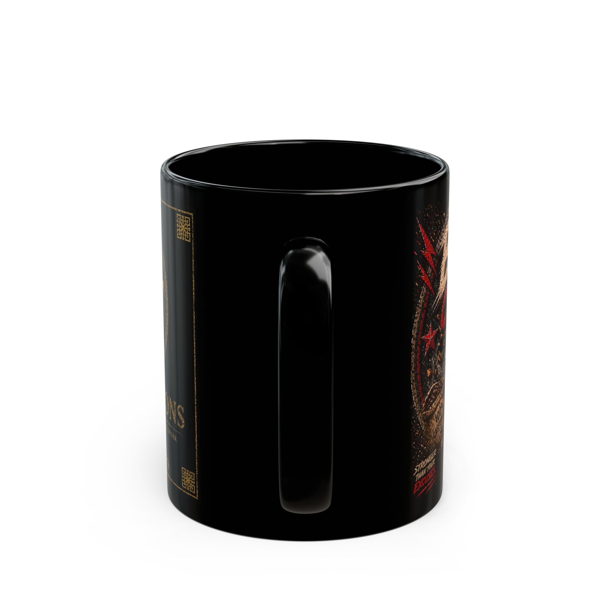 TNT Creations Black Coffee Mug — Gold Logo 11oz/15oz