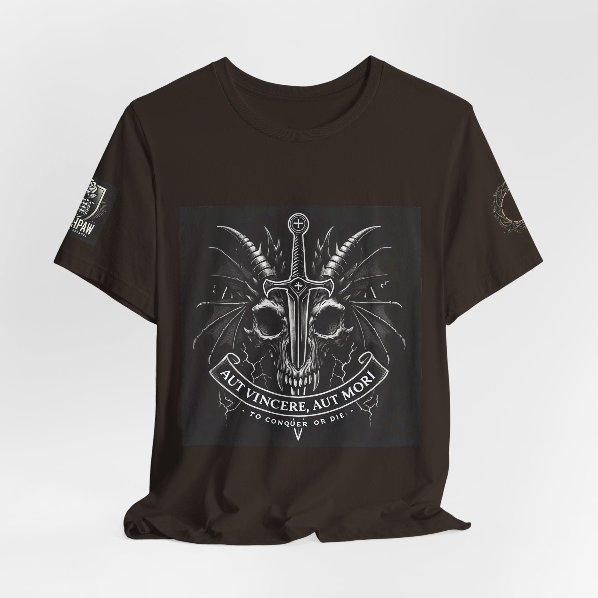 Defying Darkness Tee — "Aut Vincere, Aut Mori" Graphic T-Shirt