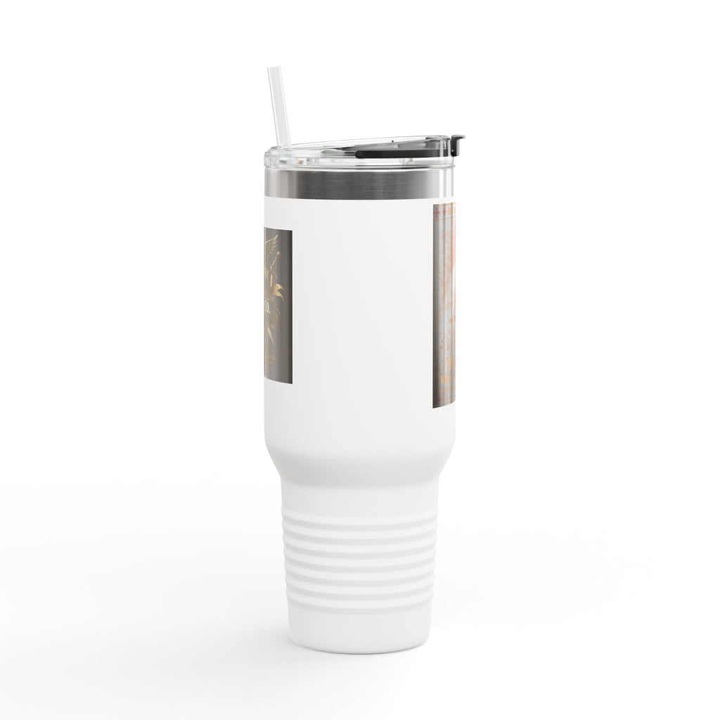 40oz Insulated Travel Mug — "Be the Light" Knight Crusader Design