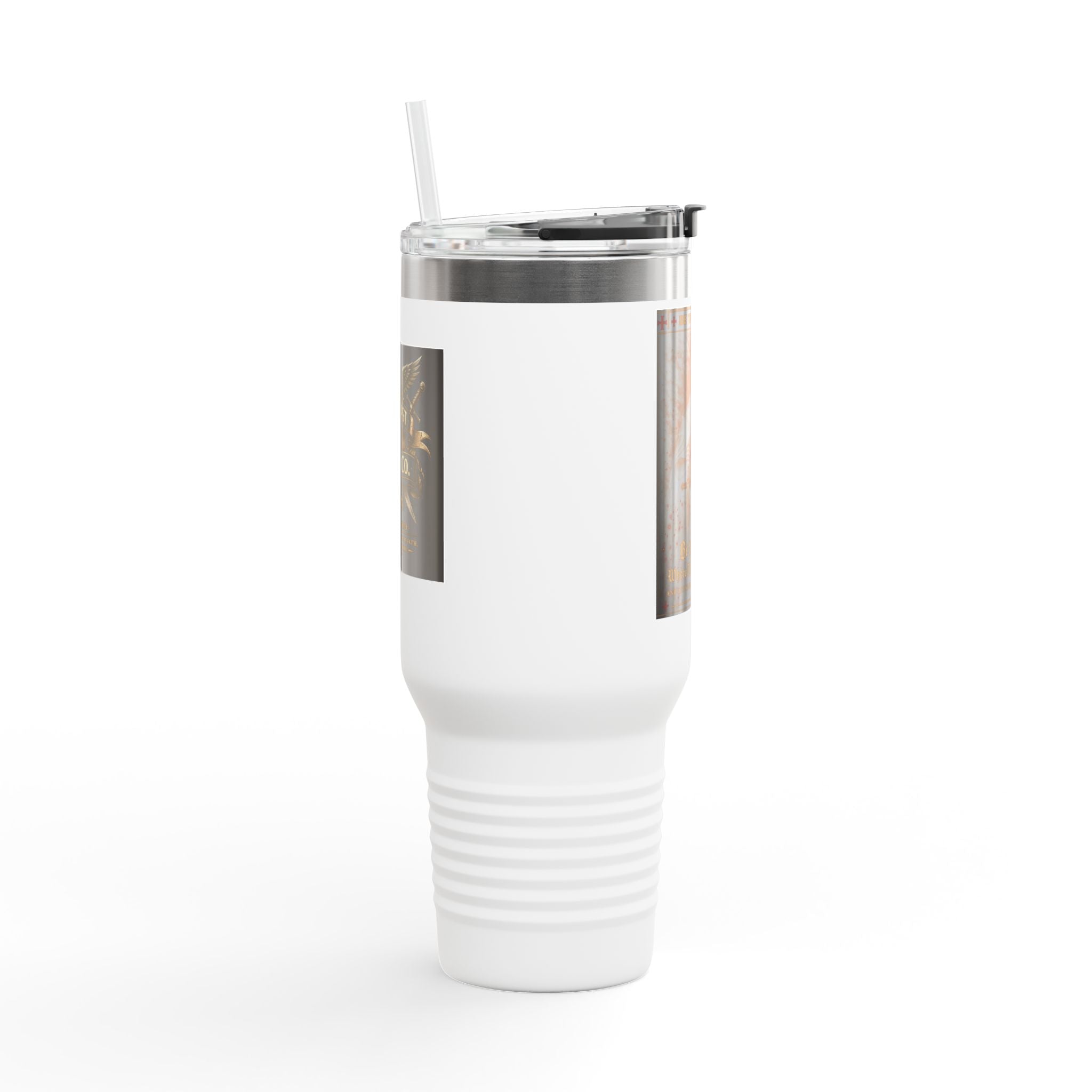 40oz Insulated Travel Mug — "Be the Light" Knight Crusader Design