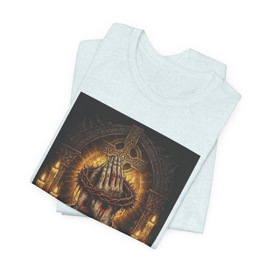 Satan-Repellant Graphic Tee — "Don't TRY me Satan!!" Chest Illustration & Back Slogan