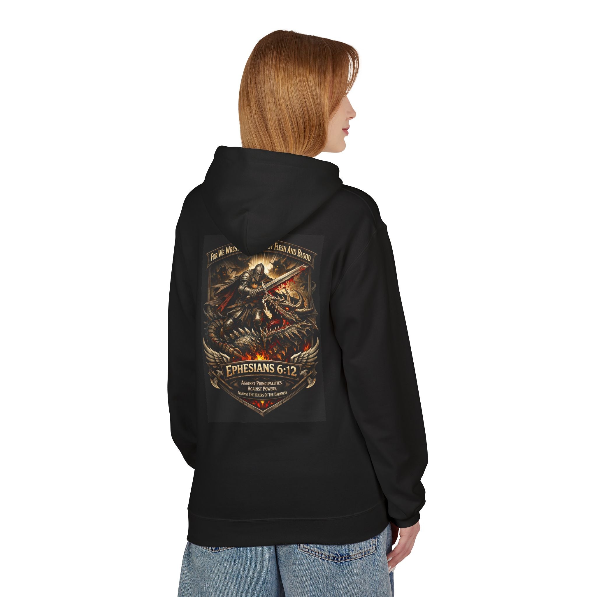 Christian Warrior Hoodie — "Stand Firm" Ephesians 6:12 Inspirational Gospel Hoodie