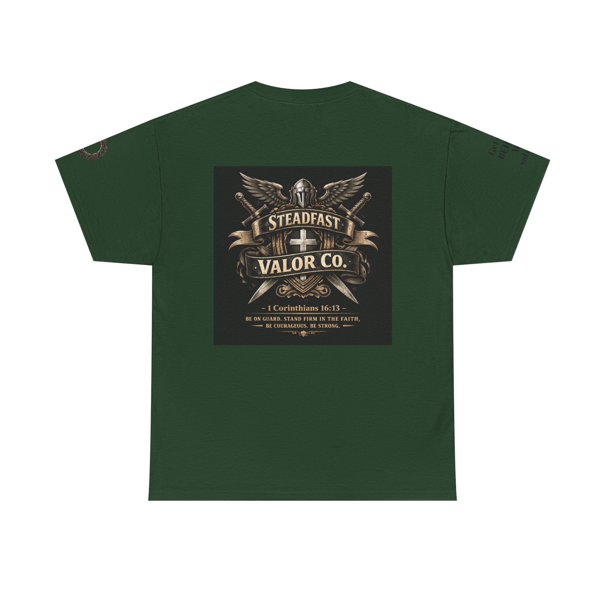 Deus Vult Sword T‑Shirt — Crusader Vintage Shield Design