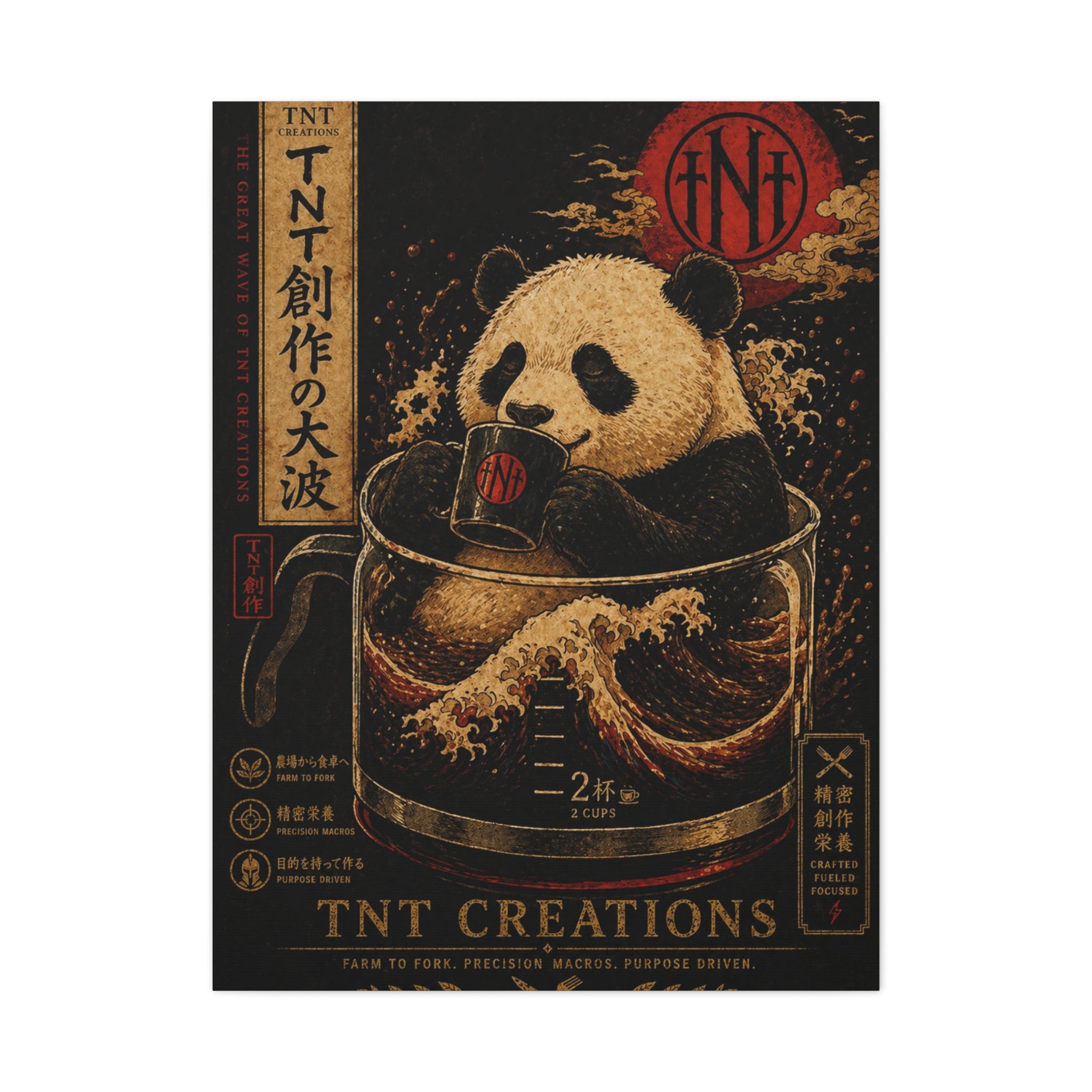 Panda Tea Canvas
