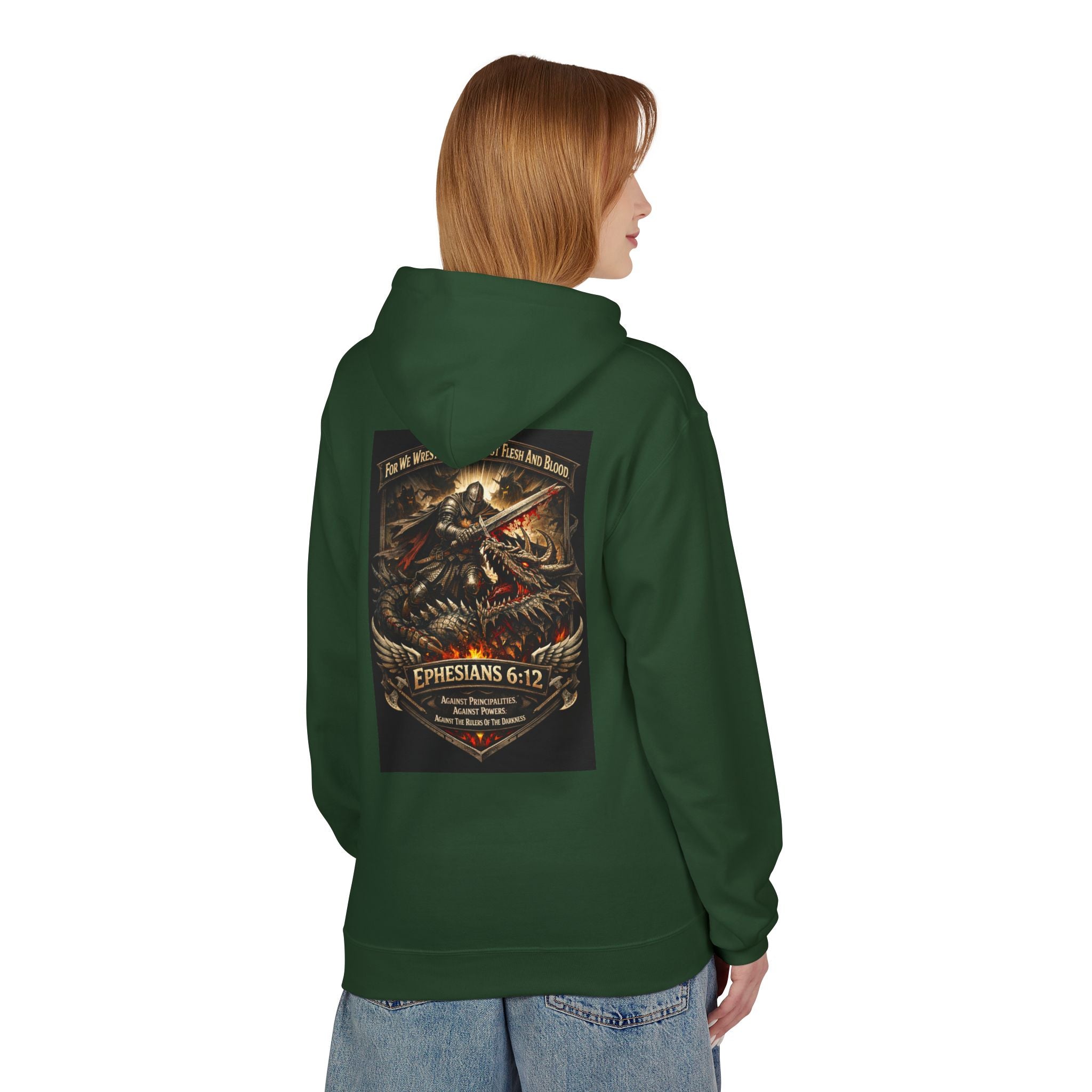 Christian Warrior Hoodie — "Stand Firm" Ephesians 6:12 Inspirational Gospel Hoodie