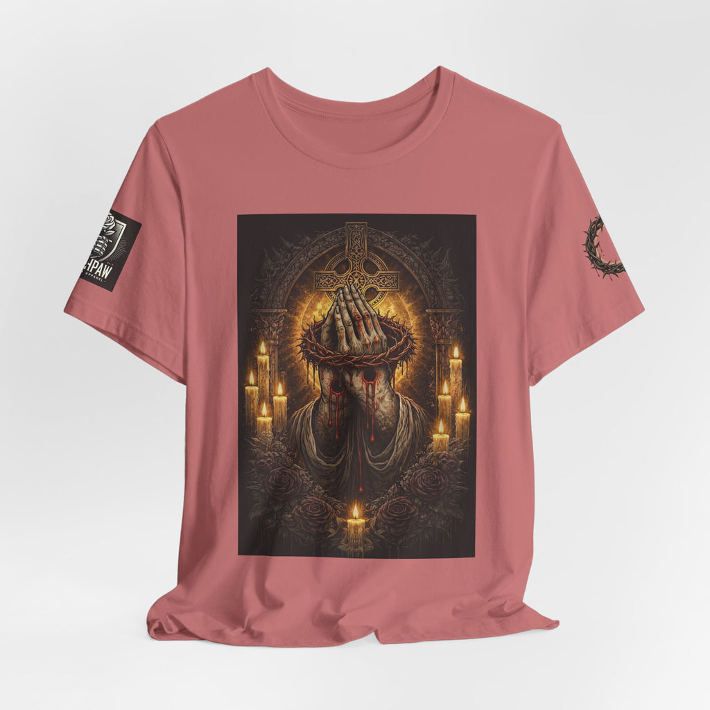 Satan-Repellant Graphic Tee — "Don't TRY me Satan!!" Chest Illustration & Back Slogan