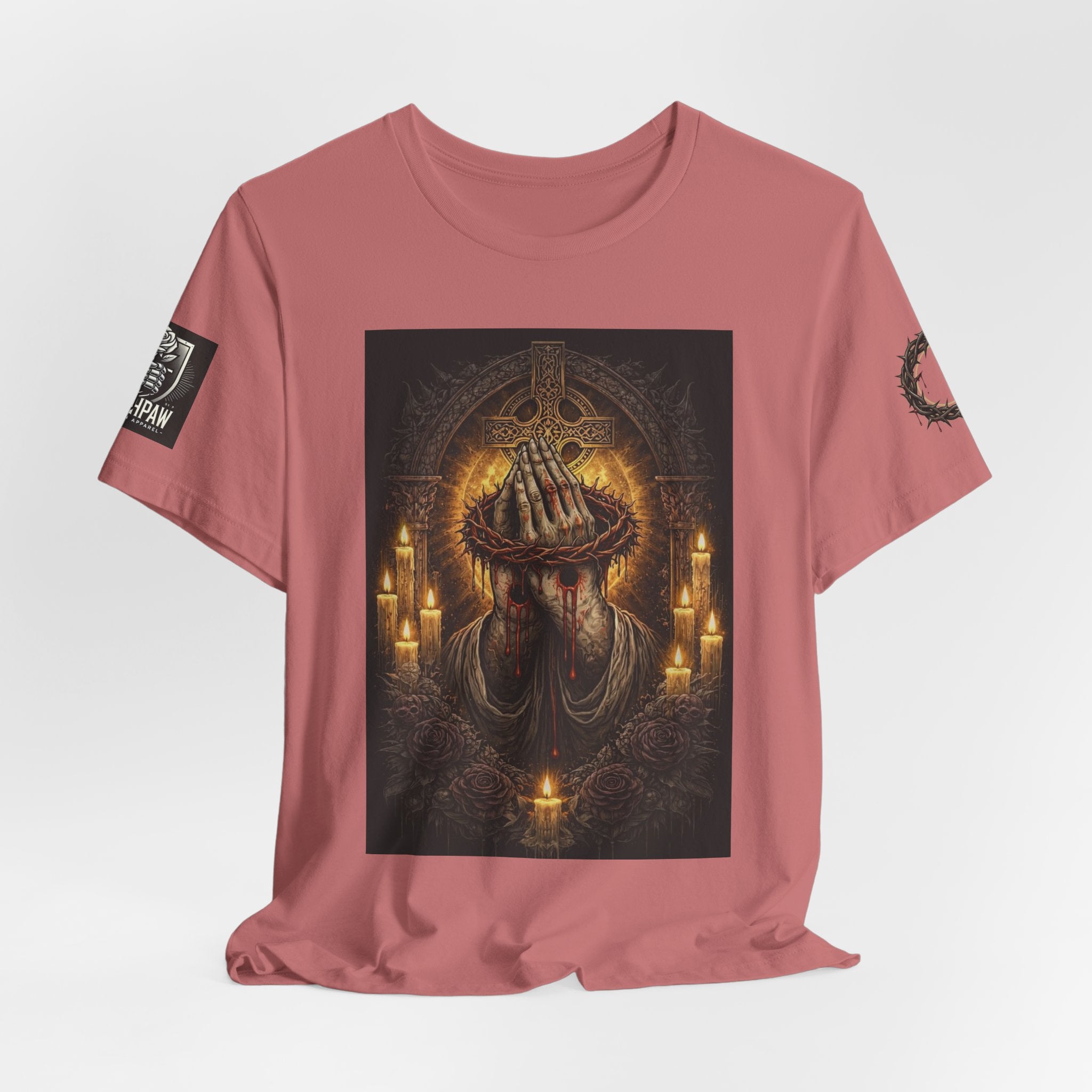 Satan-Repellant Graphic Tee — "Don't TRY me Satan!!" Chest Illustration & Back Slogan