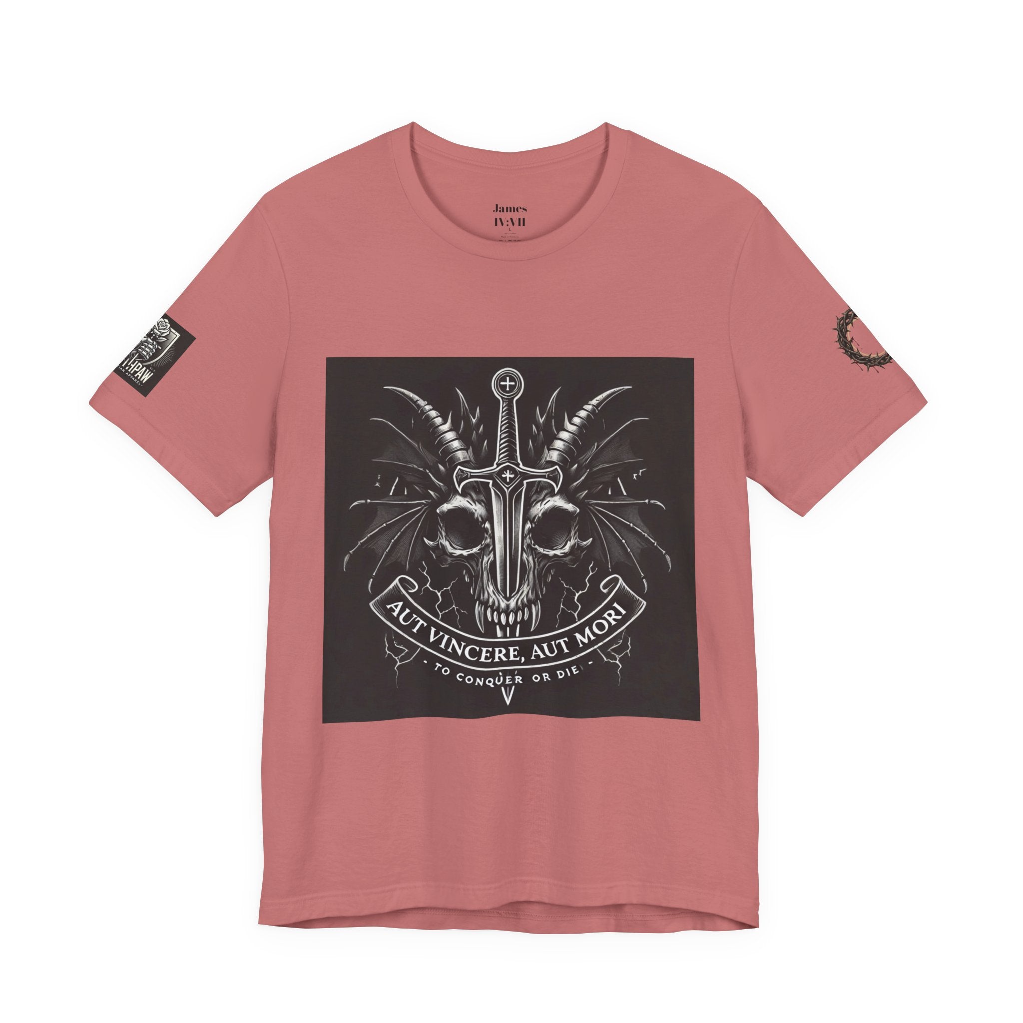 Defying Darkness Tee — "Aut Vincere, Aut Mori" Graphic T-Shirt