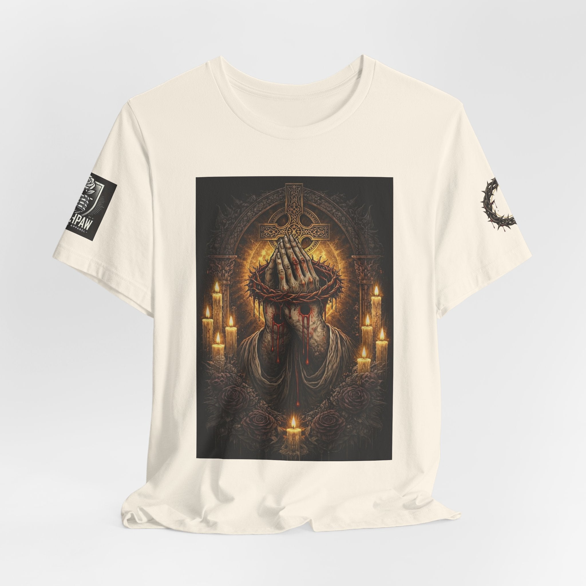 Satan-Repellant Graphic Tee — "Don't TRY me Satan!!" Chest Illustration & Back Slogan