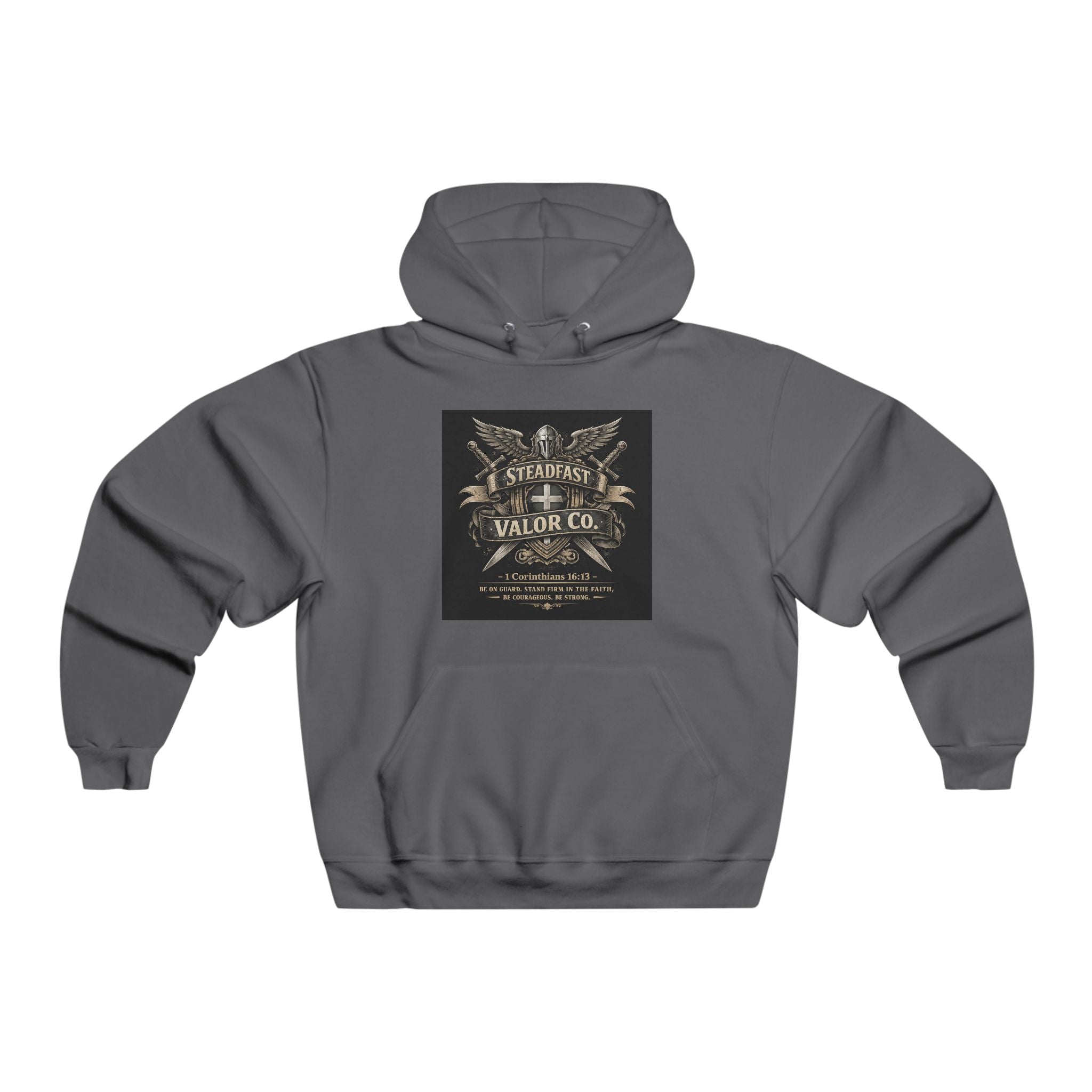 Hooded Sweatshirt — Retro Graphic Hoodie (Deus Vult / Southpaw)