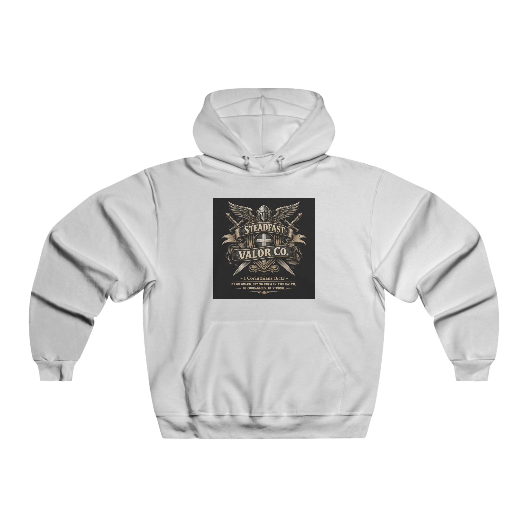 Hooded Sweatshirt — Retro Graphic Hoodie (Deus Vult / Southpaw)