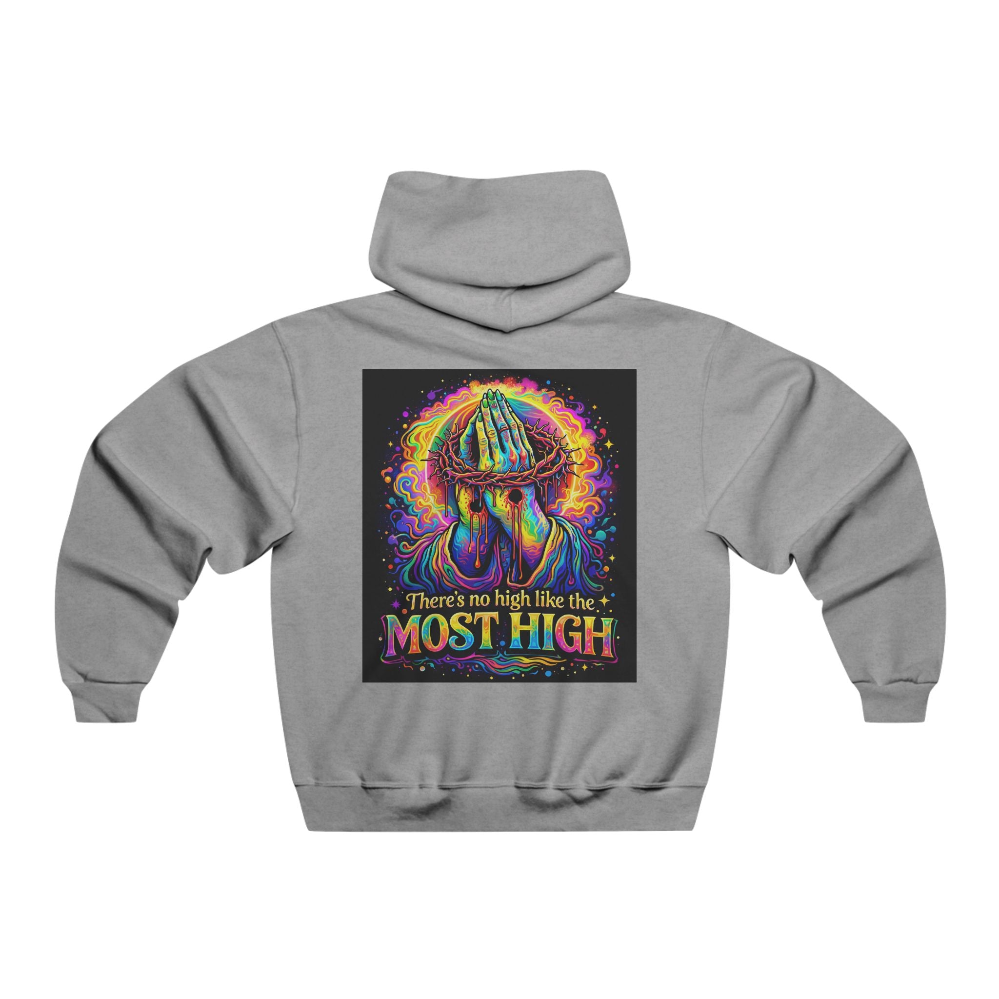 Psychedelic Jesus Hoodie — "There's No High Like the Most High" Graphic Sweatshirt