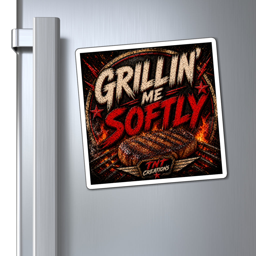 Magnet — 'Grillin' Me Softly' BBQ Refrigerator Magnet