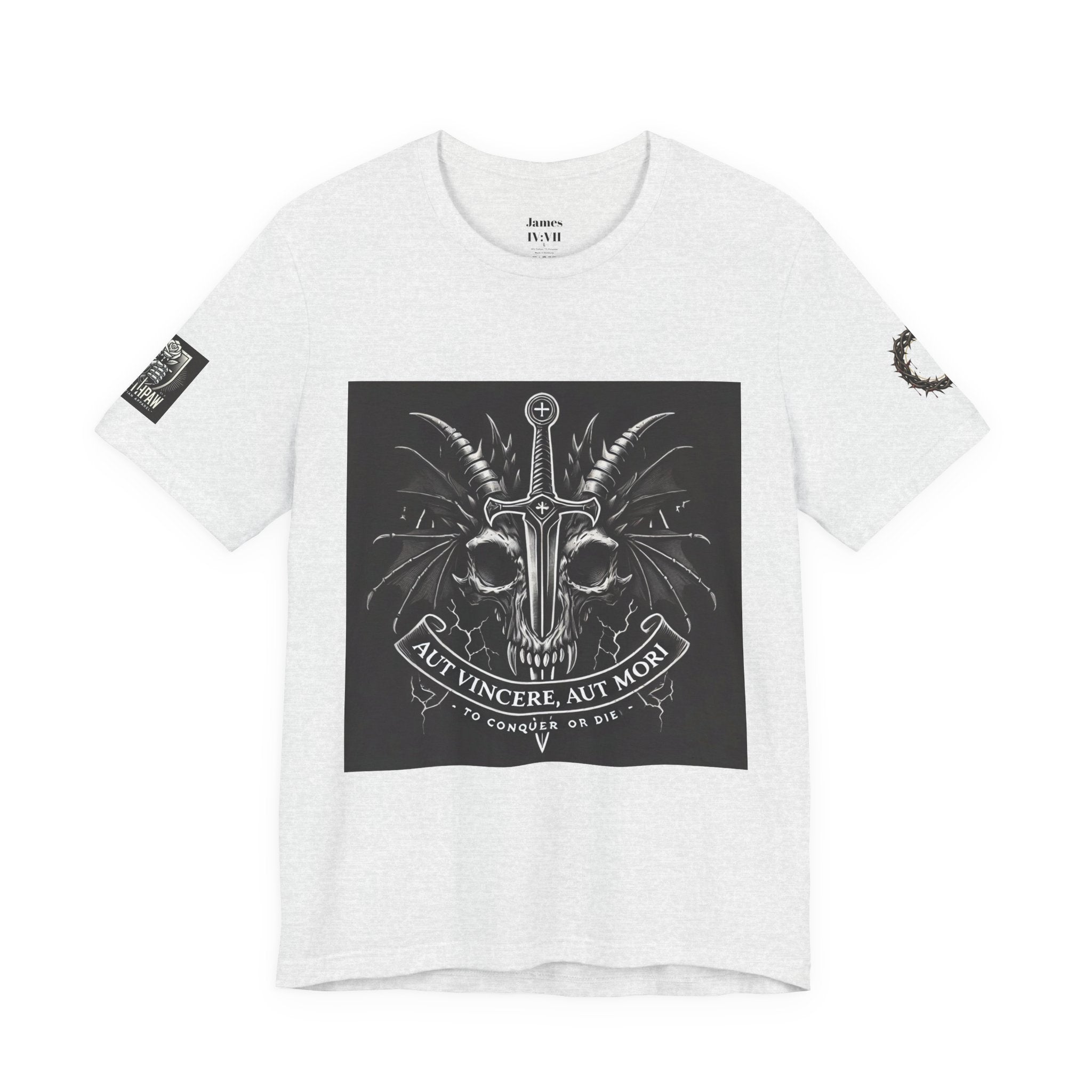 Defying Darkness Tee — "Aut Vincere, Aut Mori" Graphic T-Shirt