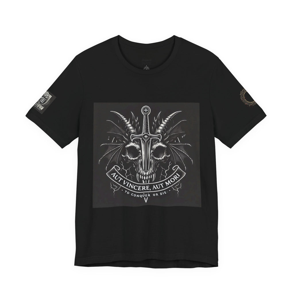 Defying Darkness Tee — "Aut Vincere, Aut Mori" Graphic T-Shirt