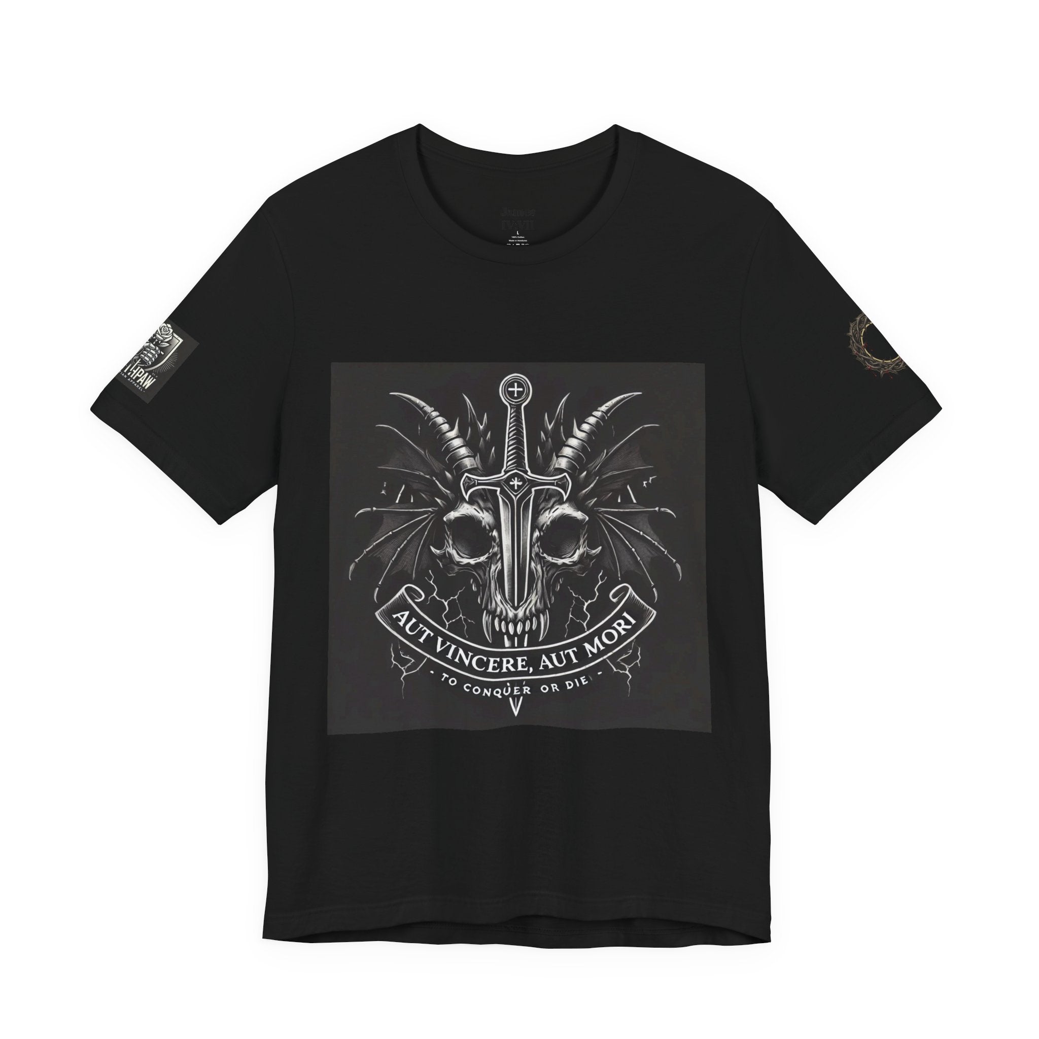 Defying Darkness Tee — "Aut Vincere, Aut Mori" Graphic T-Shirt