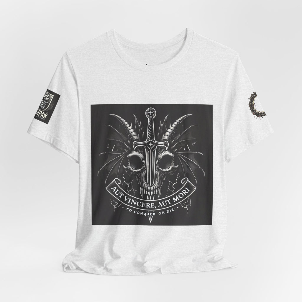 Defying Darkness Tee — "Aut Vincere, Aut Mori" Graphic T-Shirt
