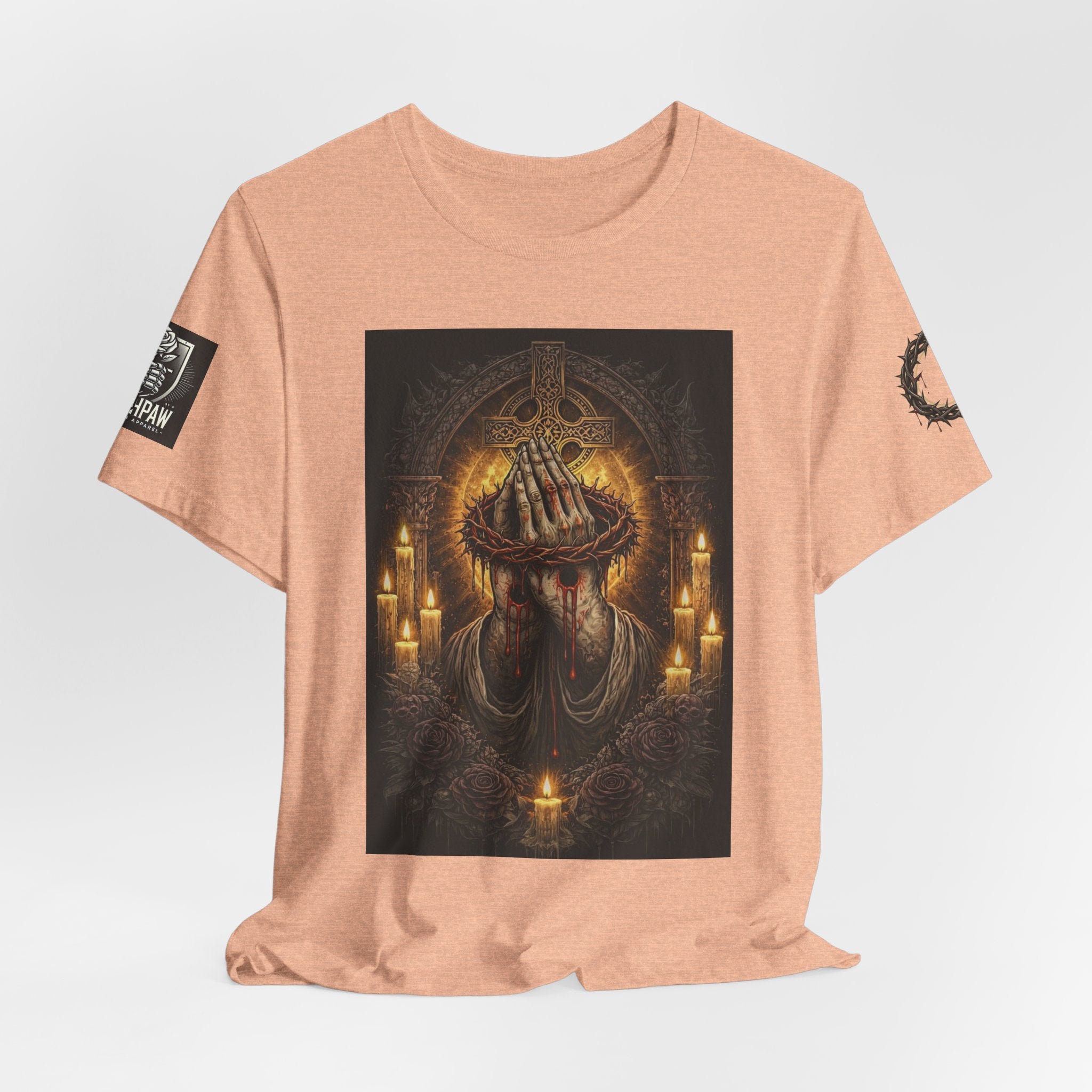 Satan-Repellant Graphic Tee — "Don't TRY me Satan!!" Chest Illustration & Back Slogan
