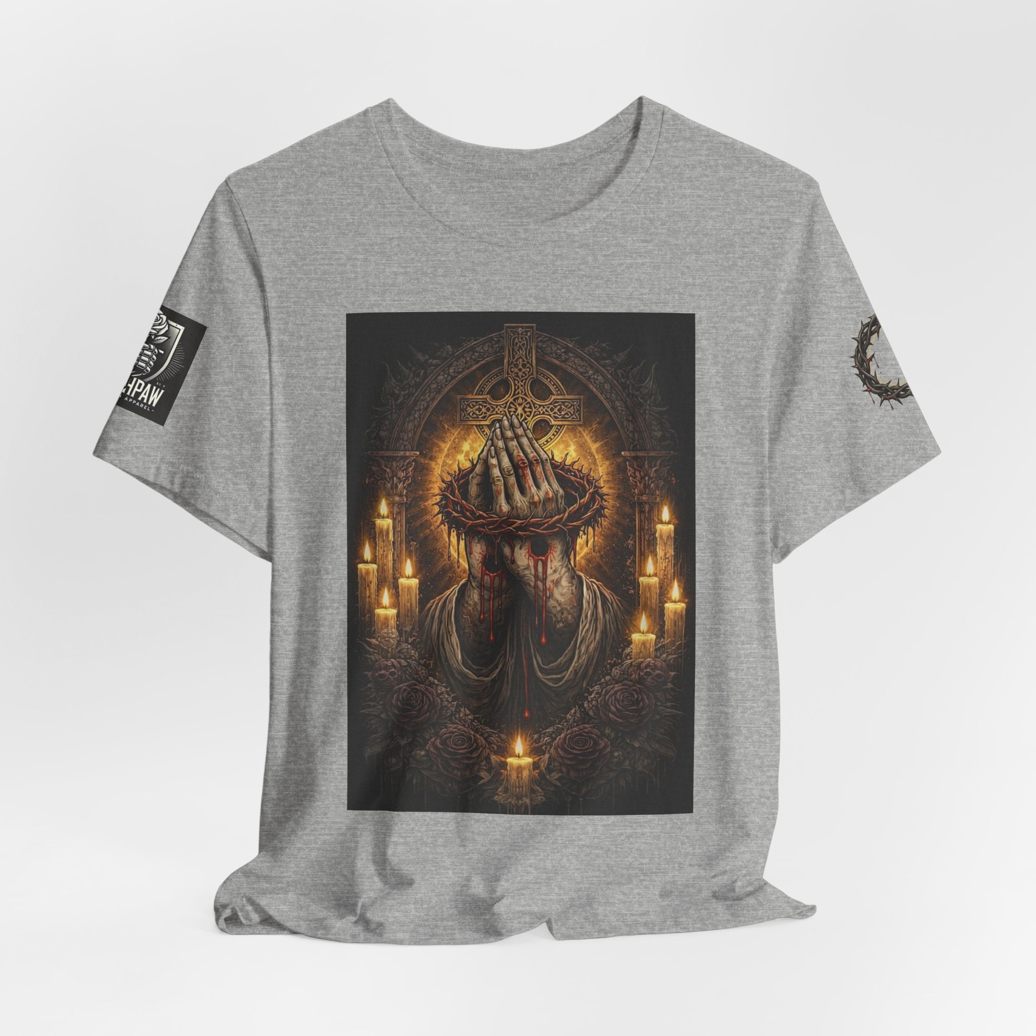 Satan-Repellant Graphic Tee — "Don't TRY me Satan!!" Chest Illustration & Back Slogan