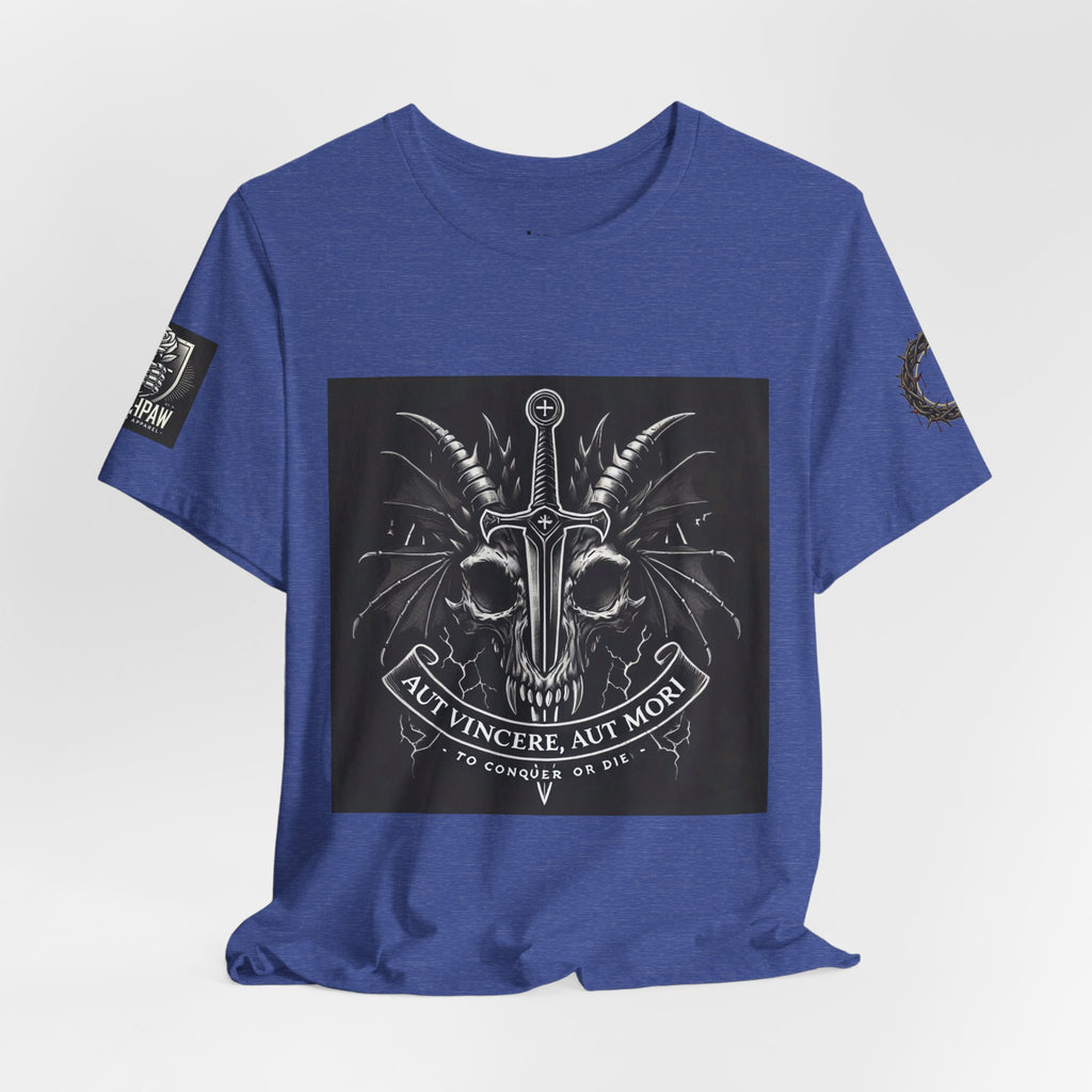 Defying Darkness Tee — "Aut Vincere, Aut Mori" Graphic T-Shirt