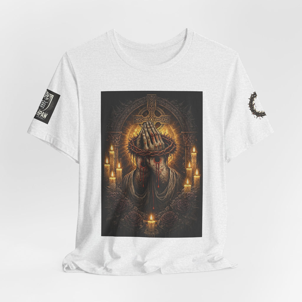 Satan-Repellant Graphic Tee — "Don't TRY me Satan!!" Chest Illustration & Back Slogan