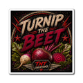 Turnip the Beet Refrigerator Magnet – Funny Veggie Pun Kitchen Decor