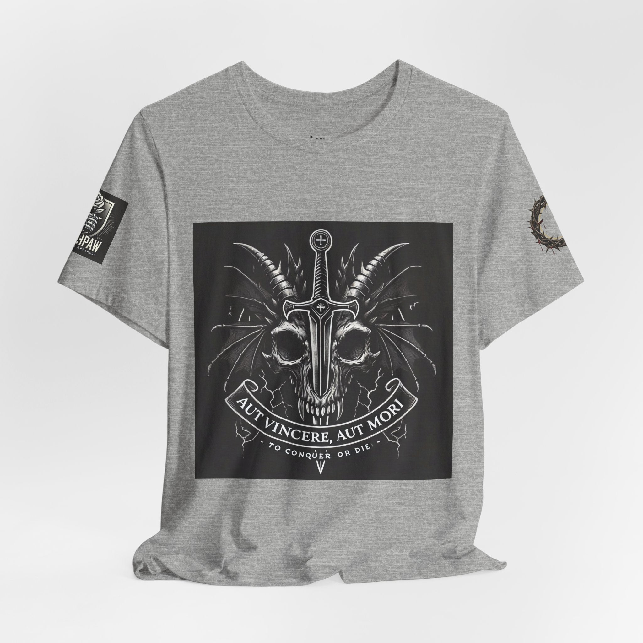 Defying Darkness Tee — "Aut Vincere, Aut Mori" Graphic T-Shirt