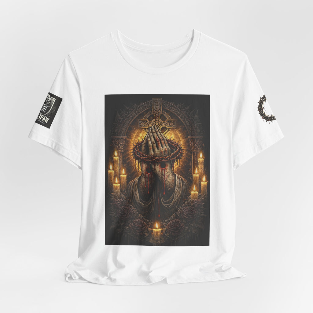 Satan-Repellant Graphic Tee — "Don't TRY me Satan!!" Chest Illustration & Back Slogan
