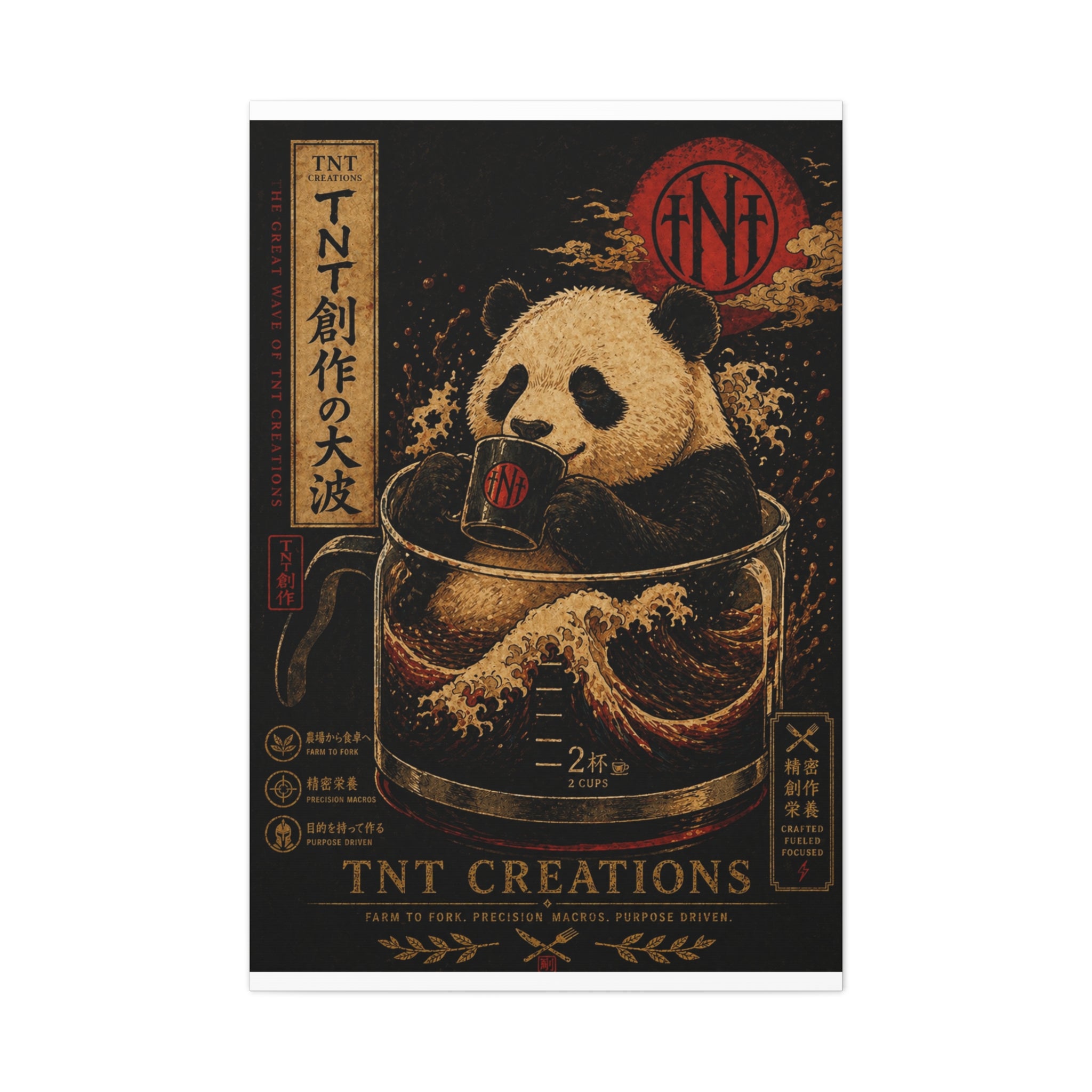 Panda Tea Canvas