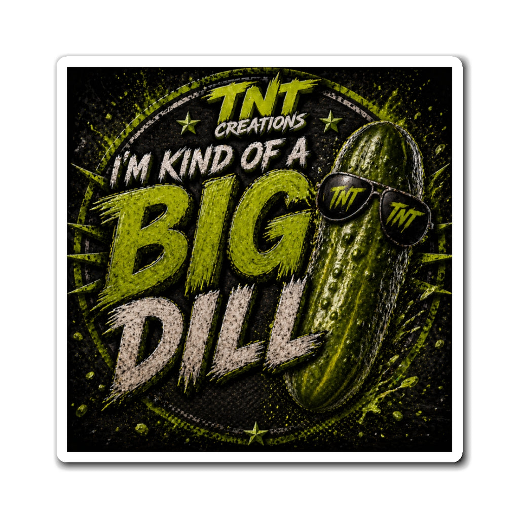 Magnet — "I'm Kind of a Big Dill" Funny Pickle Refrigerator Magnet