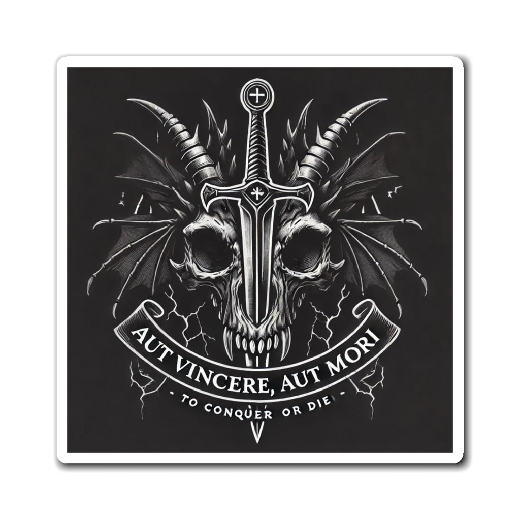 Defeated Darkness Magnet — "Aut Vincere, Aut Mori" Refrigerator Decor