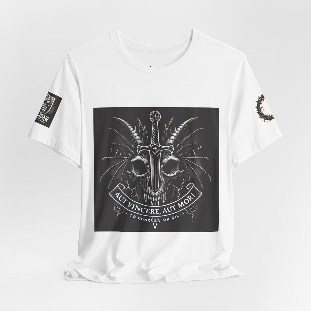 Defying Darkness Tee — "Aut Vincere, Aut Mori" Graphic T-Shirt
