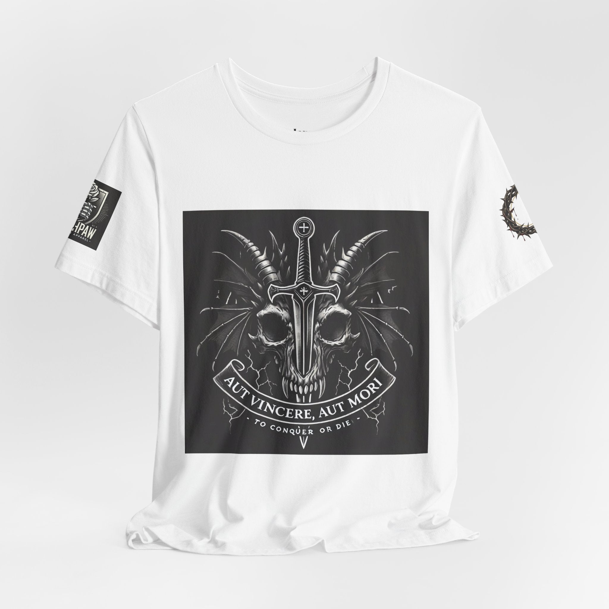 Defying Darkness Tee — "Aut Vincere, Aut Mori" Graphic T-Shirt